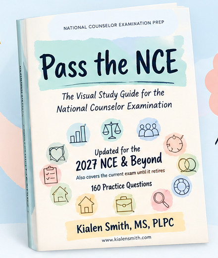 Pass the NCE — The Visual Study Guide for the National Counselor Examination, by Kialen Smith, MS, PLPC